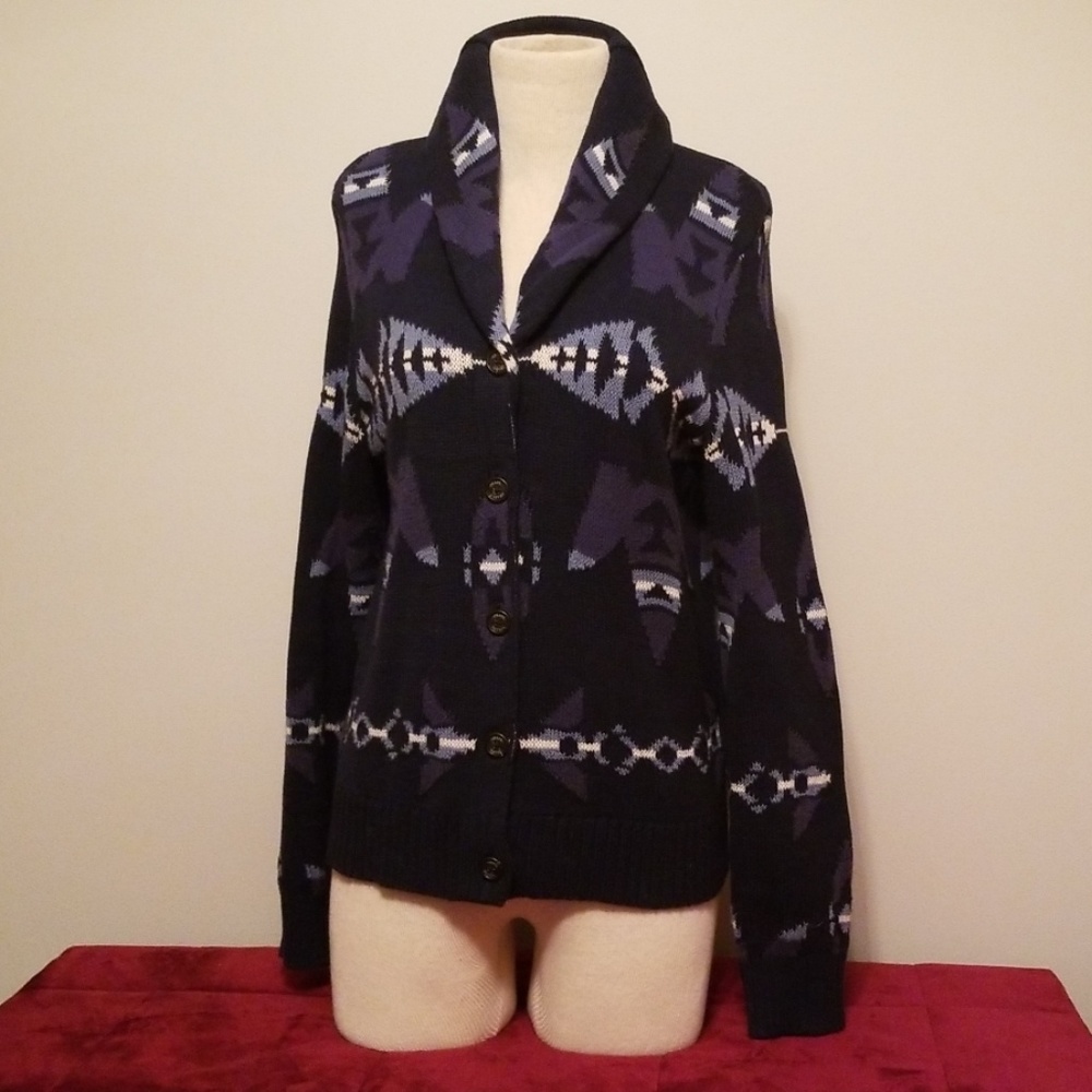 CHAPS Navajo-Inspired Cardigan